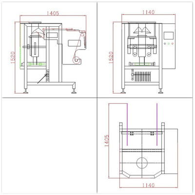 Machine façonnage/remplissage/soudure 520mm de 304 verticales d'acier inoxydable