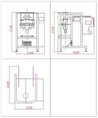 Machine façonnage/remplissage/soudure 620mm de verticale de Granulars de circulation