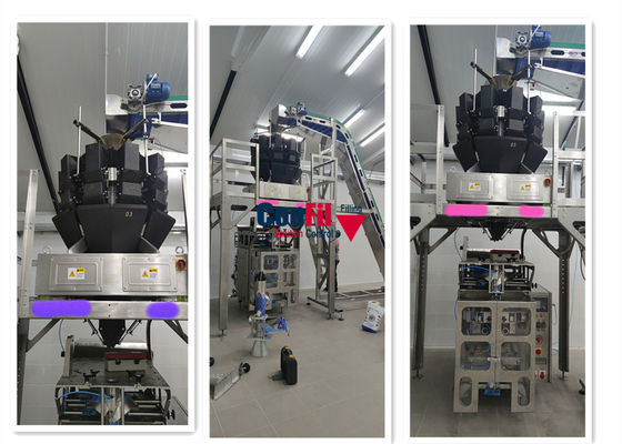Le peseur de Multihead de machine de pesage de Multihead pour le fromage râpé a déchiqueté la machine de remplissage imperméable de fromage