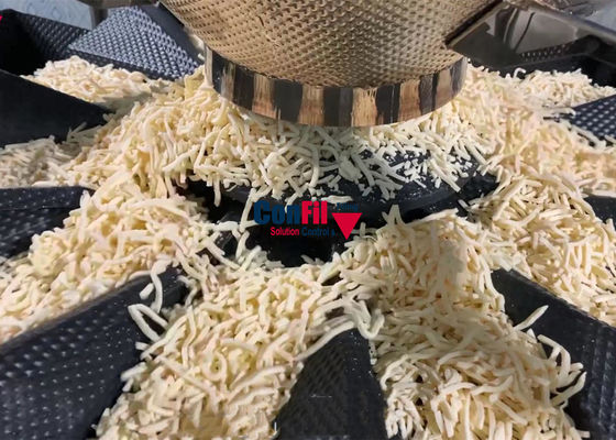 Le peseur de Multihead de machine de pesage de Multihead pour le fromage râpé a déchiqueté la machine de remplissage imperméable de fromage