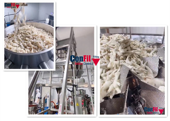 Machine de pesage de Multihead Multihead nous pour la machine de remplissage imperméable de poulet de volaille Marinated