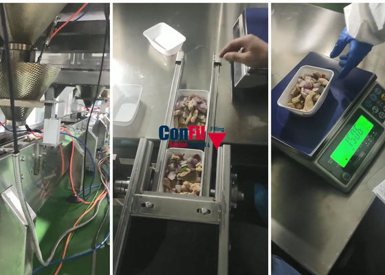 Peseur de Multihead de machine de pesage de Multihead pour la machine de remplissage marinée par repas prêt de nourriture imperméable