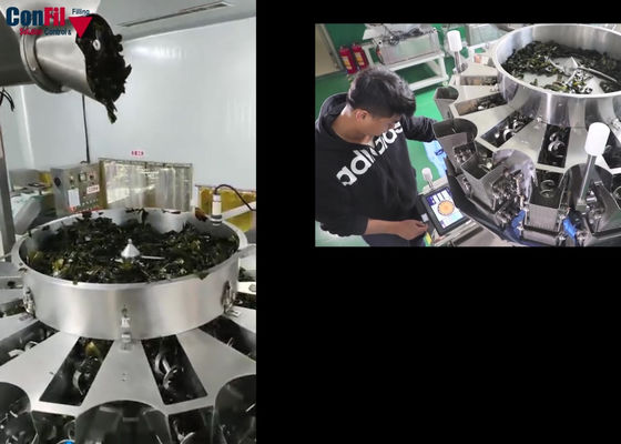 Peseur de Multihead de machine de pesage de Multihead pour des fruits de mer de machine de remplissage de varech de fruits de mer imperméables