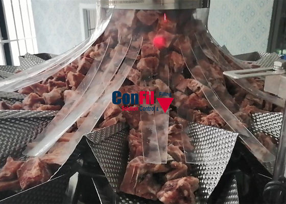 Congelé découpé nervure la machine de remplissage d'aliments surgelés de machine de peseur de Multihead imperméable