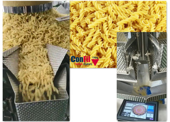 Peseur de Multihead de machine de pesage de Multihead pour la grande vitesse de machine de remplissage de Rotini de pâtes