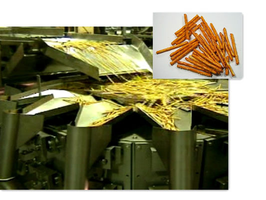 Peseur de Multihead de machine de pesage de Multihead pour des produits de bâton de bretzel et de forme de bâton