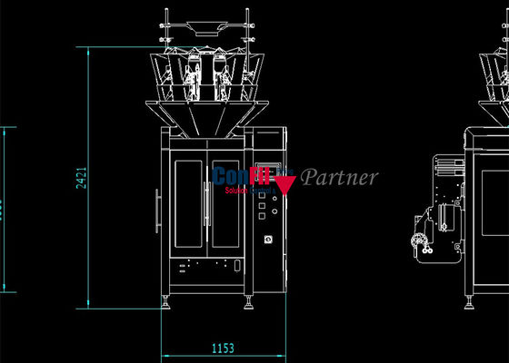 900 machine façonnage/remplissage/soudure verticale principale du kilogramme 12 avec le peseur de Multihead
