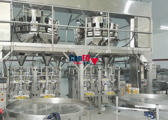 Tête 10 machine façonnage/remplissage/soudure verticale de 500 grammes avec la double machine de remplissage de peseur