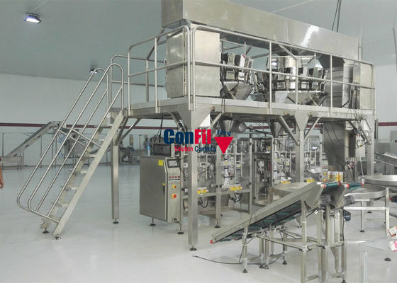Tête 10 machine façonnage/remplissage/soudure verticale de 500 grammes avec la double machine de remplissage de peseur