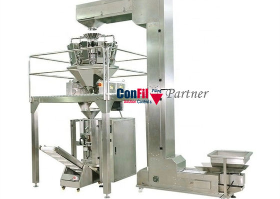 Machine à emballer de peseur de Multihead pour le système de conditionnement à grande vitesse expulsé de casse-croûte de maïs de Sanck