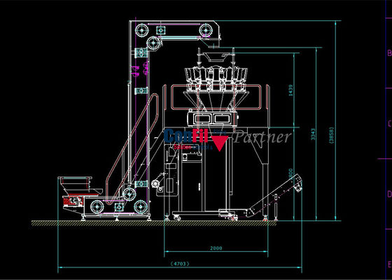la machine à emballer principale multi de poche du fromage 60bpm blanc imperméabilisent