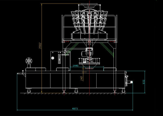 Machine à emballer de peseur de Multihead pour Mini Salami Sausage Packaging System ROMA Thermoforming Packaging