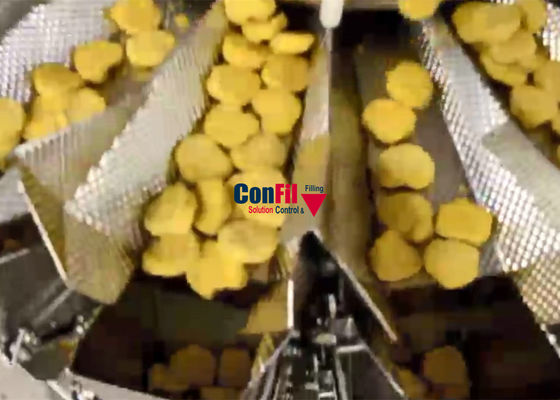 Machine à emballer de peseur de Multihead pour le système de conditionnement de pépite de poulet avec ROMA Thermoforming Packaging