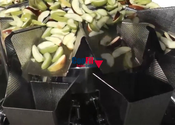 La machine à emballer de peseur de Multihead pour Apple découpe le système en tranches de conditionnement de fruit VFFS