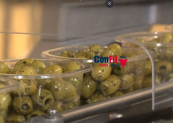 La machine à emballer de peseur de Multihead pour les olives entières a coupé le système de conditionnement d'olives Traysealer