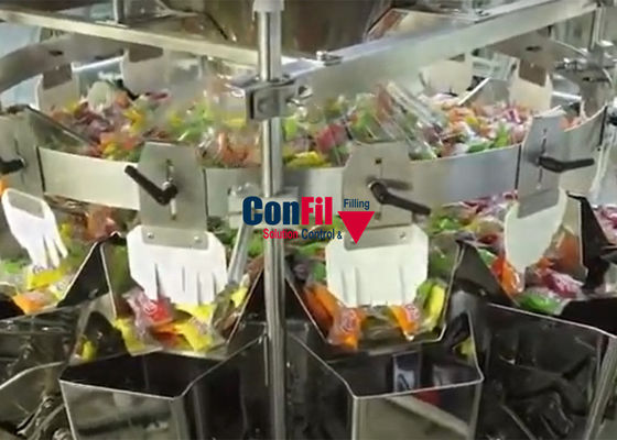 Machine à emballer de peseur de Multihead pour le système de conditionnement à grande vitesse de produits granulaires de bonbon dur